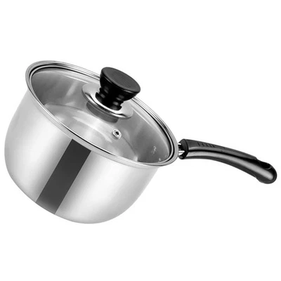  Padella Di Cottura in Acciaio Inossidabile Pentole Per Zuppa Con Coperchio - Immagine 1 di 4