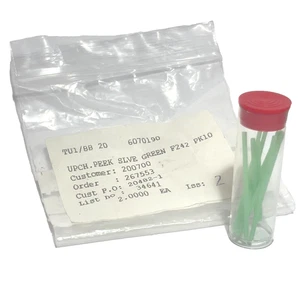 Upchurch Scientific F-242 PEEK Green Tubing Sleeves 395 µm ID 1/16″ Fitting PK10 - Picture 1 of 9