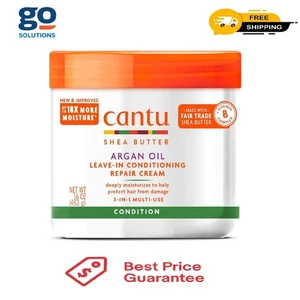 Cantu Leave-In Conditioning Repair Cream w/ Argan Oil Shea Butter, 16oz - Picture 1 of 12