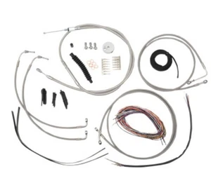 08-13 Harley FLH Touring LA Choppers Stainless Handlebar Cable Kit ABS 12"-14" - Bild 1 von 1