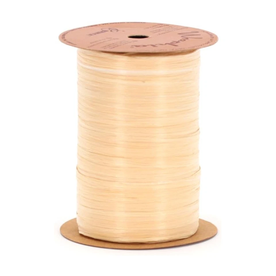 Berwick Craft Matte 1/4'' Wide Raffia Ribbon, Oatmeal Brown, 100 Yards (4434857) - Image 1 of 1