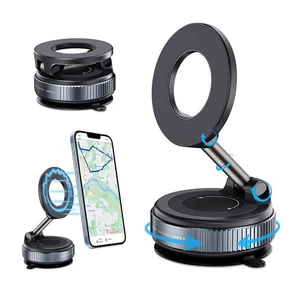 Support Téléphone Magnétique Aspirateur Ventouse 360 Angle Réglable Support Voiture Pliable - Photo 1 sur 8