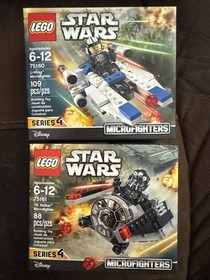 Lot of 2 LEGO Star Wars Microfighters 75160 U-Wing and 75161 TIE Striker. New.