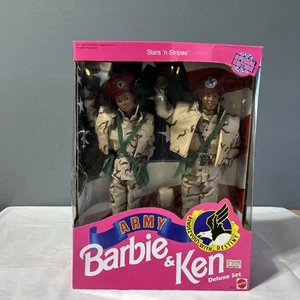 ARMEE BARBIE UND KEN PUPPEN AFRICAN AMERICAN AA 5627 1992 10D - Bild 1 von 5