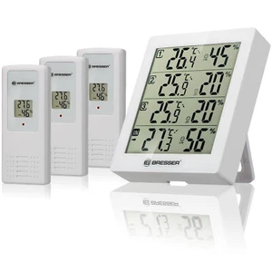 Thermo- / Hygrometer Quadro mit 3 Außensensoren w. - Bild 1 von 6