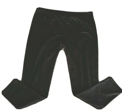 Crush Black Stretch Pants, Women's Plus Size 5XL, Polyester Spandex  - Image 1 of 4