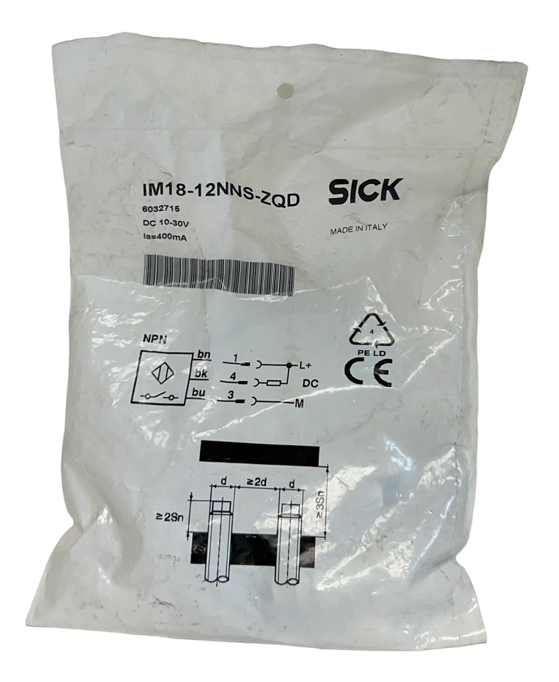 SICK Proximity Switch Sensor - Silver (IM18-12NNS-ZQD)