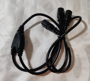 Tyco 039-050-002 Dual Extension Power Cord - 1x C14 To 2x C13 - FAI-201 - Lot x5 - Picture 1 of 7