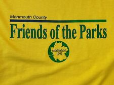 90s 00s VTG Monmouth County New Jersey Friends of the Parks T Shirt Yellow Sz L 