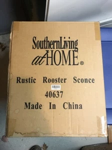 Southern Living at Home Rustic Rooster Iron Wall Sconce 40637 - Picture 1 of 6