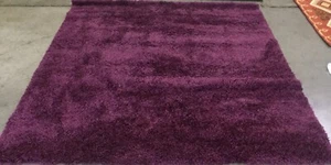 PURPLE 6'-7" X 6'-7" SQ Back Stain Rug, Reduced Price 1172660344 SGN725-7373-7SQ - Picture 1 of 4