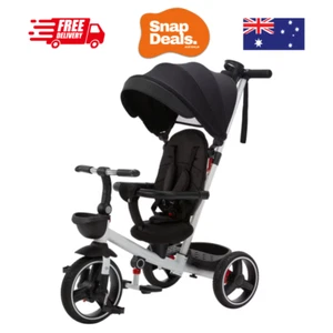 4 in 1 Canopy Trike Ride On Tricycle Toddler Bike 1.5-5 yrs Max 20kg Black White - Picture 1 of 9