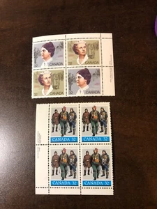 CANADA -SCOTT # 1043, 1048a, 2 inscription corner blocks, VF MNH - Picture 1 of 2