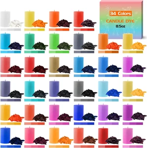 Candle Color Dye for Soy Wax, Safe and Natural- 34 Popular Colors for Candle Mak - Picture 1 of 12