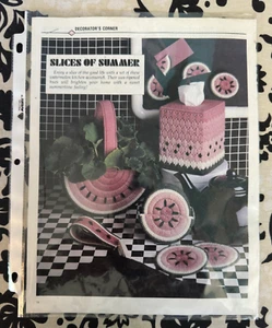 Slices of Summer set plastic canvas pattern Pages from magazine. - Picture 1 of 1