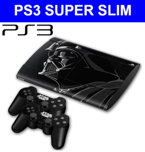 PS3 Themed Decal Sticker Skin for PS3 SUPER SLIM EDITION Wrap Vinyl + Controller - Picture 1 of 2