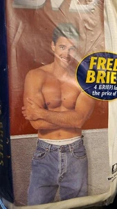 Vintage 1999 BVD 4 Pack of Mens White Breifs Underwear Size 42 NEW Package of 4 - Picture 1 of 9