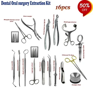 Cirugía Oral Extracción Quirúrgicas Kit Tweezers Forceps Amalgam instruments CE - Bild 1 von 18