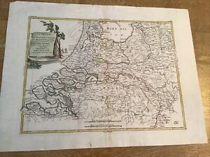 ANTIQUE MAP LE PROVINCE DE ZELANDA UTRECHT NETHERLANDS SOUTH ANTONIO ZATTA 1777