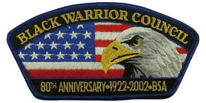 Black Warrior Council AL SA-10 80th Anniversary 1922-2002 CSP BLU Bdr (NE2688) - Picture 1 of 2