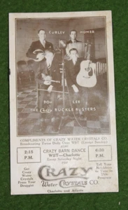 WBT Crazy Buckle Busters Charlotte Bluegrass BARN DANCE Promo Collectors L@@K - Picture 1 of 2