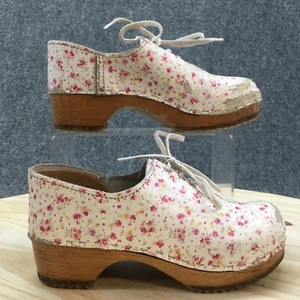 Sven Originals Schuhe Jugend 32 Clogs weiß Leder Schnürung Keilabsatz rund Freizeit - Bild 1 von 12