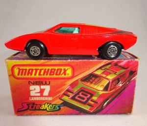 Matchbox Superfast Nr.27B Lamborghini Countach rot WEISSE Einrichtung top in Box - Bild 1 von 11