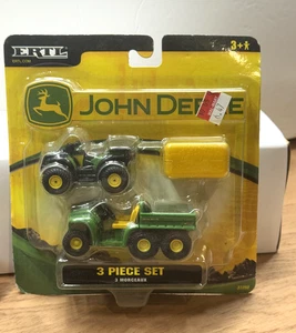 ERTL John Deere 37290 3 Piece Set Tractor Wagon Pickup Hay Diecast & Plastic - Picture 1 of 6