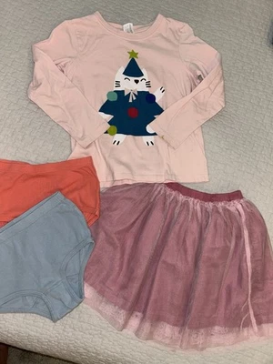 HANNA ANDERSSON Shirt Australian Tea Company Skirt Sz 120 6 - 7 2 Free Unders - Image 1 of 4