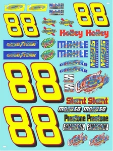 Clear MATTE FINISH vinyl Sticker Sheet 88 Sponsor Decal 1/24-1/16 Scale DIE CUT - Picture 1 of 8