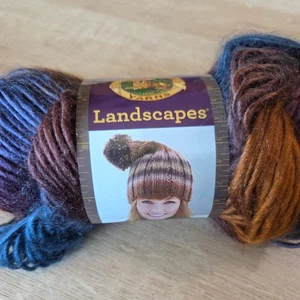 Lion Brand Landscapes Yarn Mountain Range Ombre Acrylic Medium Weight - Picture 1 of 6