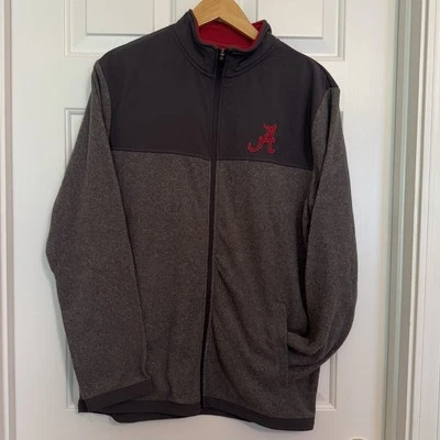 Мужская флисовая серая куртка на молнии Colosseum Alabama Crimson Tide размер средний - Изображение 1 из 4