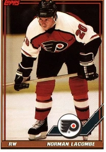 Norman Lacombe RW Flyers Topps Ice Hockey Card No 357 1991 - Picture 1 of 2