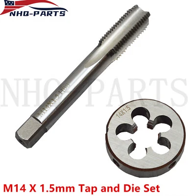 NHQ-PARTS High Quality M14 X 1.5mm HSS Metric Tap and Die Set Right Hand Thread