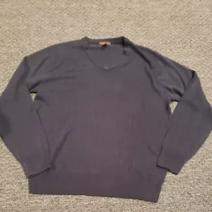 Maglione Dockers manica lunga scollo V uomo blu navy acrilico pullover usato in ottime condizioni - Foto 1 di 3