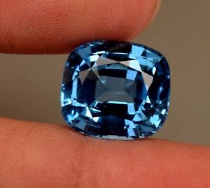 11.55 Ct Natural Swiss Blue Topaz Certified Cushion Cut Loose Gemstone For Ring