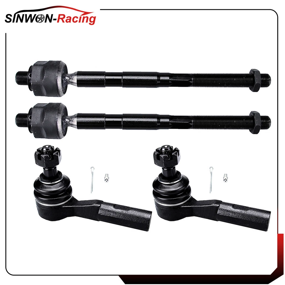 4pieces Suspension Kit Inner/Outer Tie Rod End Links for 2006-2007 GMC CANYON Foto 1 de 4