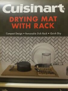 Brand New Cuisinart Dish Drying Mat With Rack Tan -  16" x 18" 