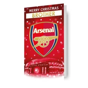 Christmas Card Arsenal FC Christmas Card Included Envelope and Sticker Sheet - Picture 1 of 7