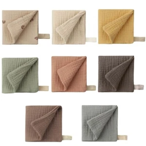 Baby Washcloths Natural Muslin Cotton Newborn Face Towels 9x9inch Kindergarten - Picture 1 of 21