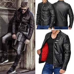 Redbridge Herren Jacke Kunst- Lederjacke Schwarz Bikerjacke Übergangsjacke M6034 - Bild 1 von 70