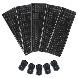 New Logitech MK270 Wireless Keyboard & Mouse Combo Home Office Bundle, Pack of 5 - Picture 1 of 9