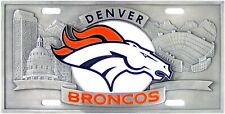 Siskiyou FVP020 NFL Denver Broncos Collector's License Plate, 12", Orange
