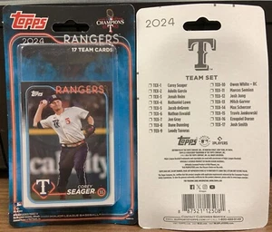 2024 JUEGO DE EQUIPO TOPPS TEXAS RANGERS SEAGER GARCIA DEGROM SCHERZER JUNG EOVALDI - Imagen 1 de 1