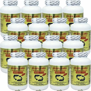 12x 200 Caps Golden Alaska Deep Sea Fish Oil Omega 3-6-9 DHA EPA USA MADE - Picture 1 of 3