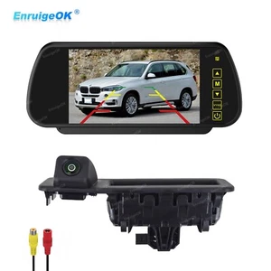 Car Trunk Handle Backup Camera for BMW 1 Series X1 X3 X5 2018-2020 + 7'' Monitor - Picture 1 of 18