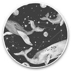 2 x Vinyl Stickers 20cm (bw) - Whale Cetus Constellation Whales  #35885