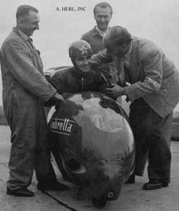 Lambretta world speed record scooter 1951 & Ferri racing motorcycle photo sports - Picture 1 of 1