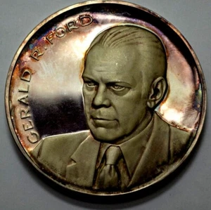 GERALD R. FORD 38th President of The USA Medallic Art Co 999 Silver Round 4.7oz - Picture 1 of 7