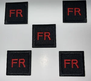 5 - Black/Red replacement FR Patches Iron On Fire Retardant Pants BONUS PATCHES - Picture 1 of 2